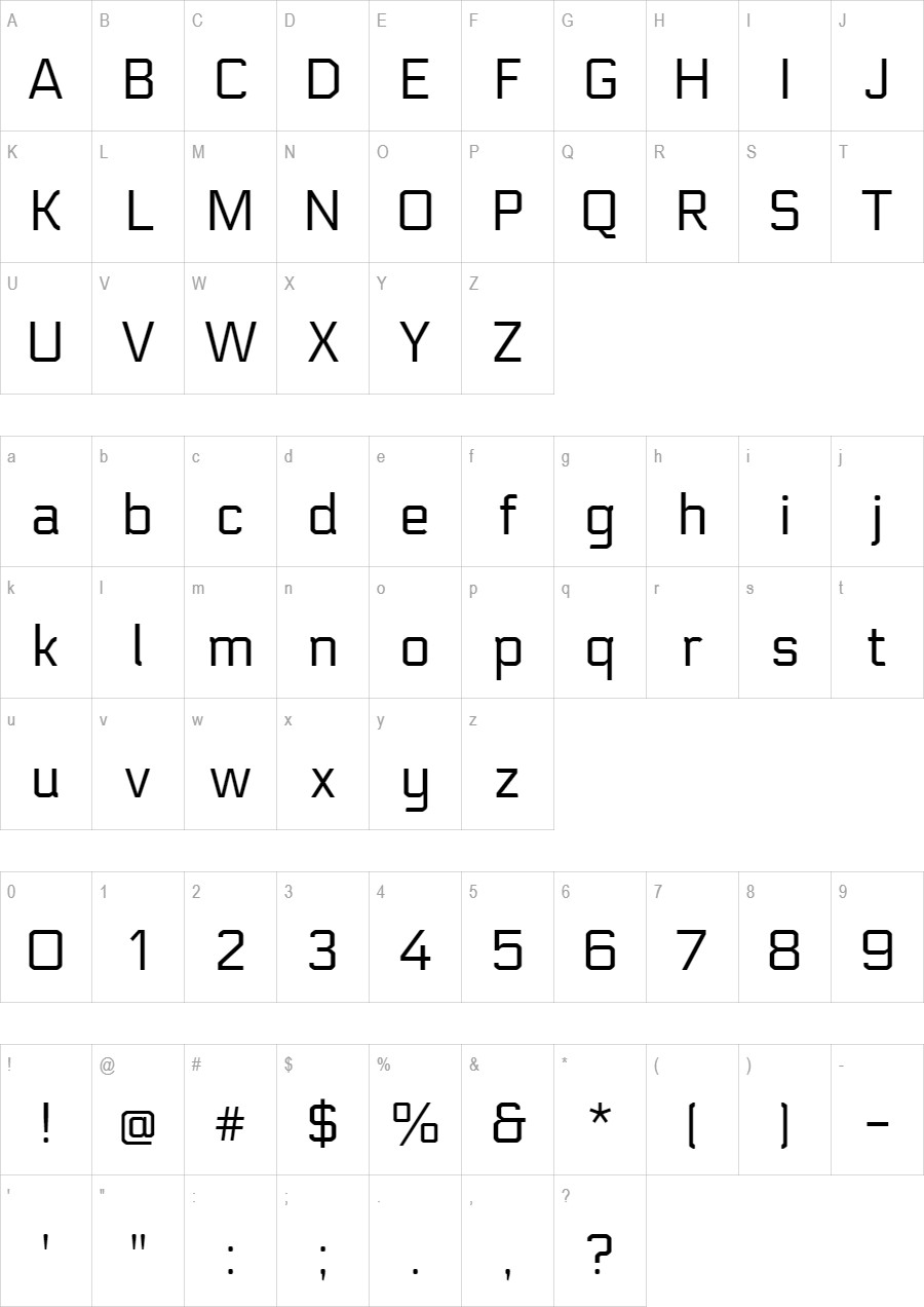 Electrolize glyph set