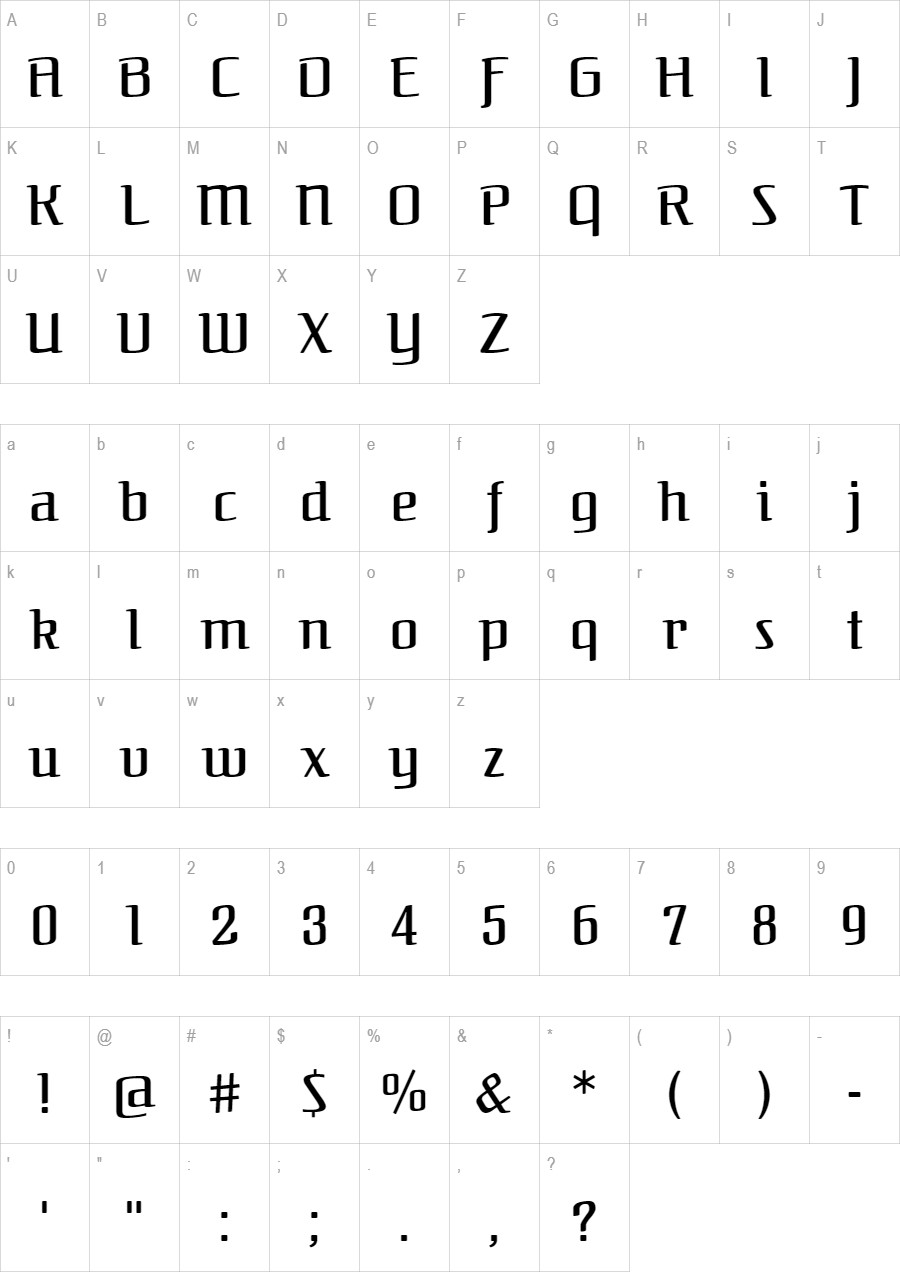 Federant glyph set