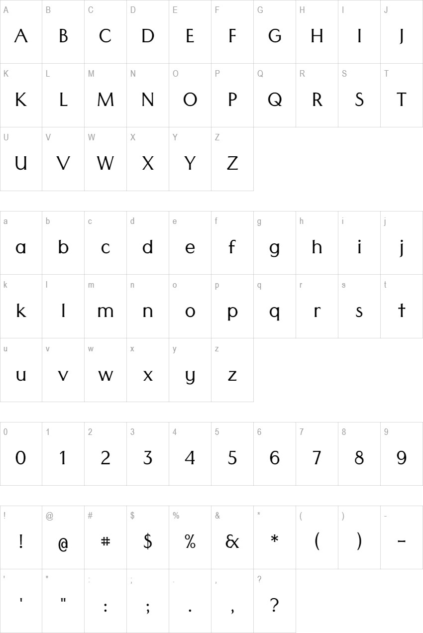 Tenali Ramakrishna glyph set